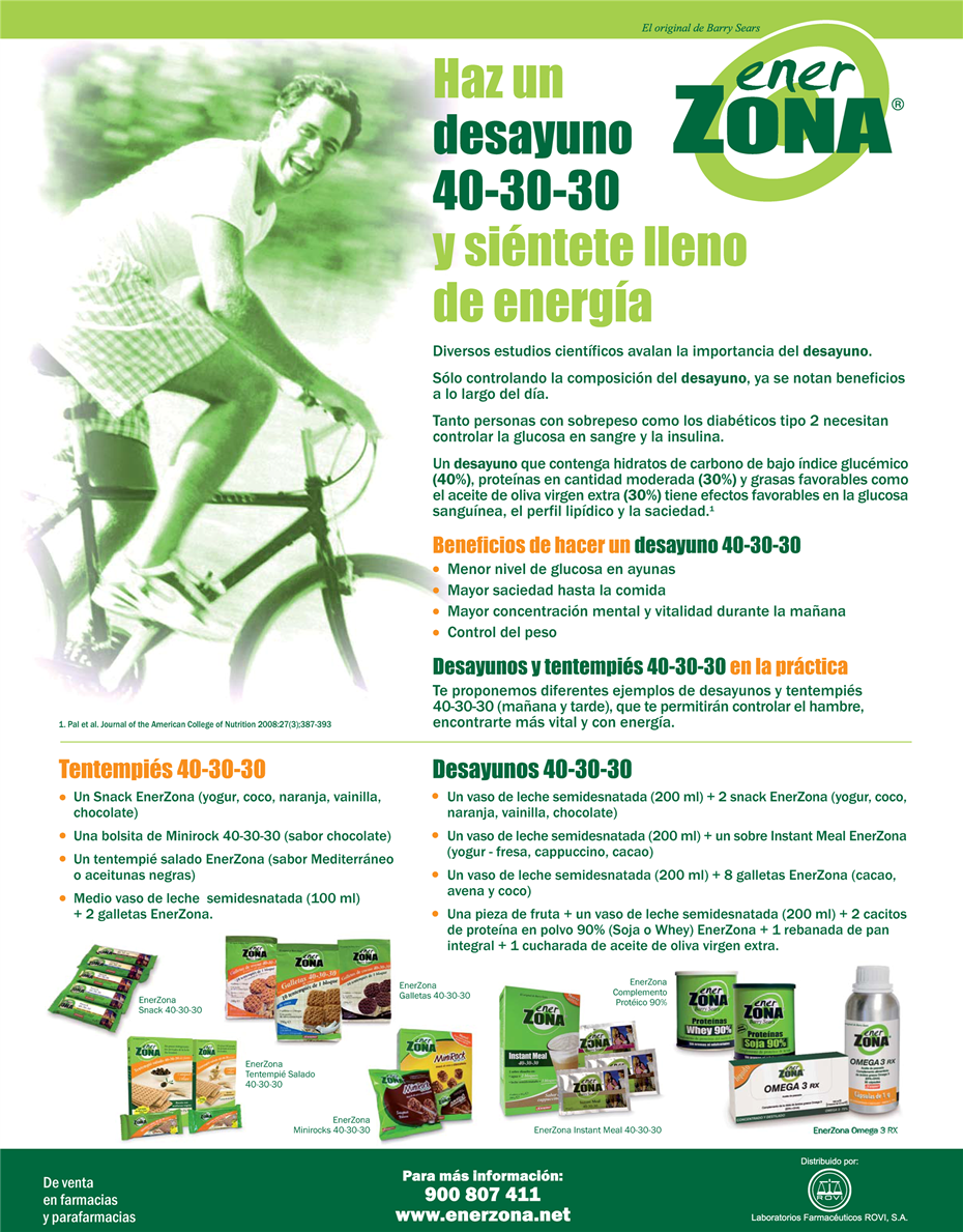 Desayunos en la Zona 40-30-30